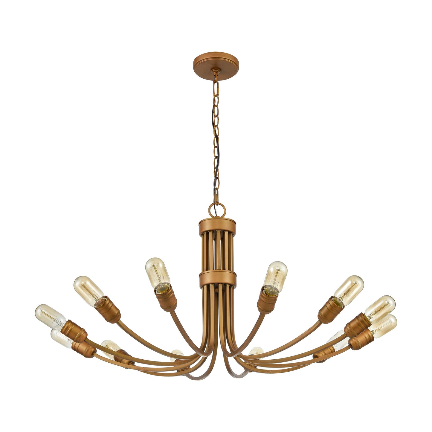 D4454 - Conway 31'' Wide 12-Light Chandelier - Painted Aged Brass