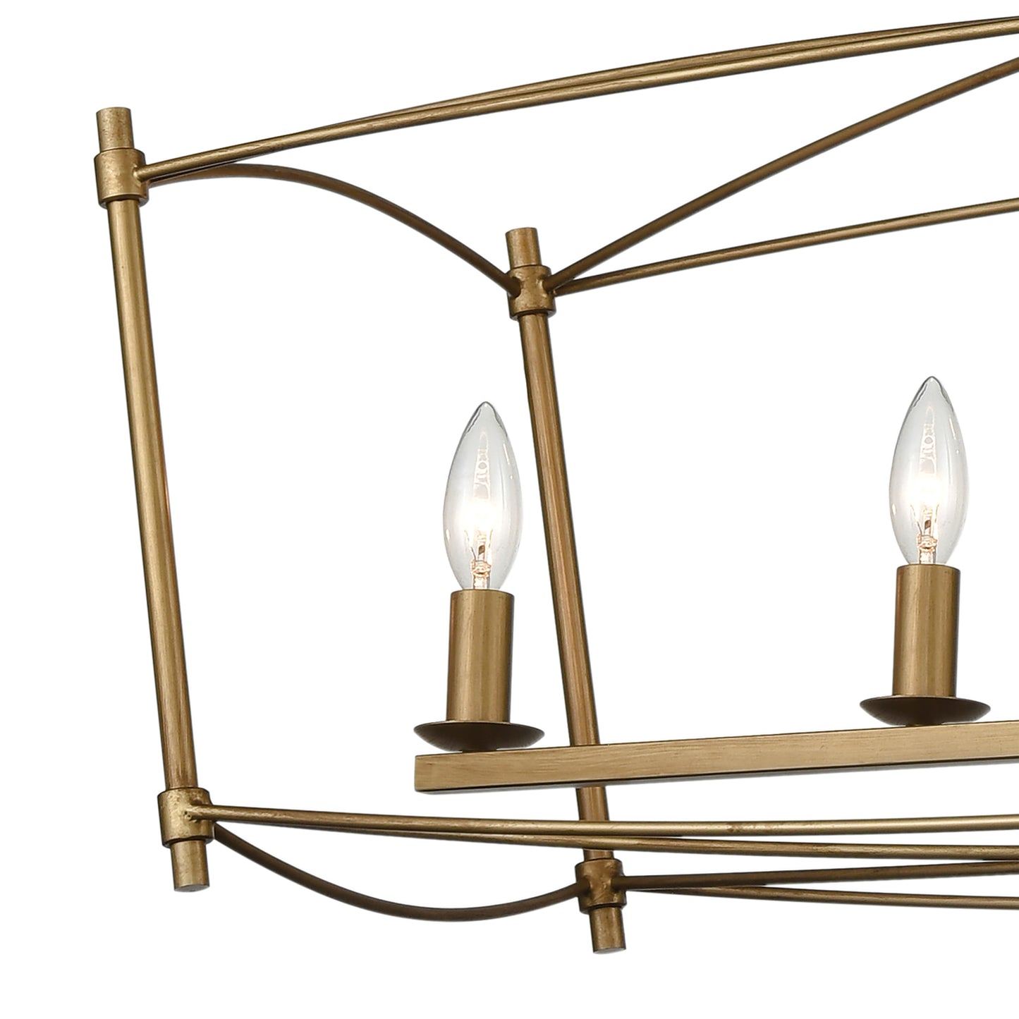 D4462 - Trapan 39'' Wide 5-Light Linear Chandelier - Aged Gold