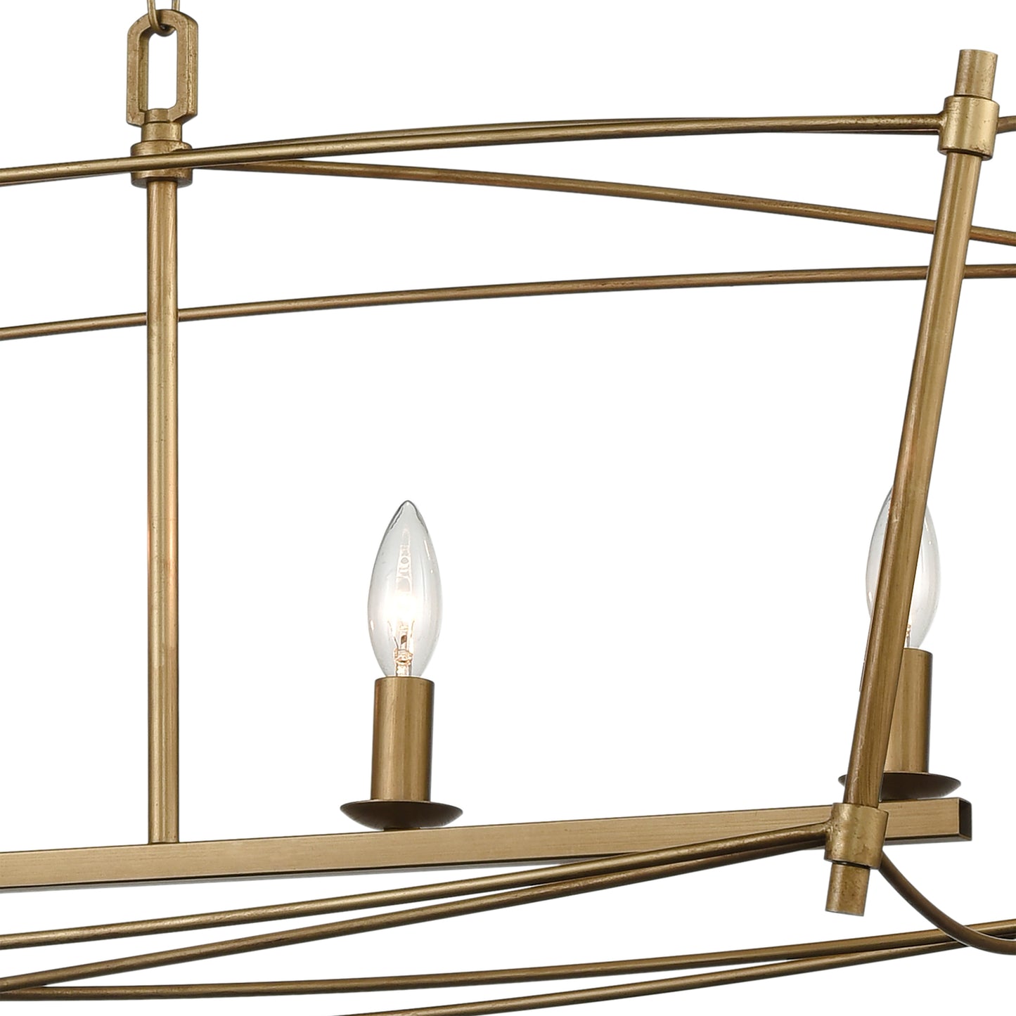 D4462 - Trapan 39'' Wide 5-Light Linear Chandelier - Aged Gold