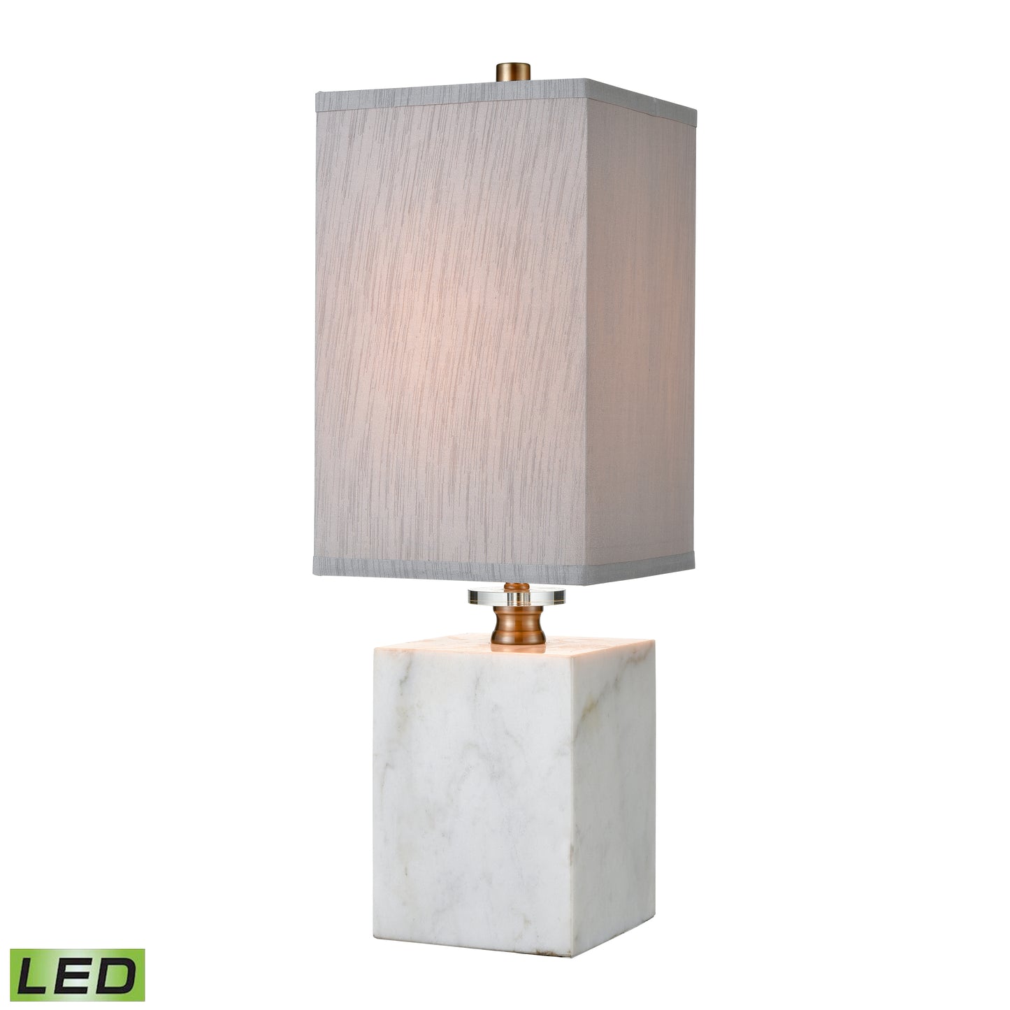 D4491-LED - Stand 24'' High 1-Light Table Lamp - Clear - Includes LED Bulb