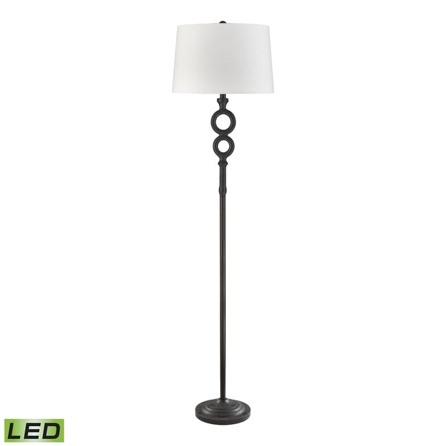 D4604-LED - Hammered Home 67'' High 1-Light Floor Lamp - Bronze - Includes LED Bulb