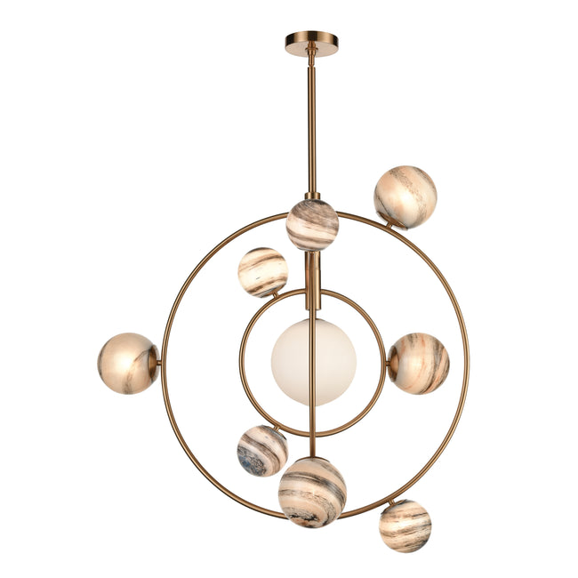 D4616 - Orbital 35'' Wide 10-Light Chandelier - Gray