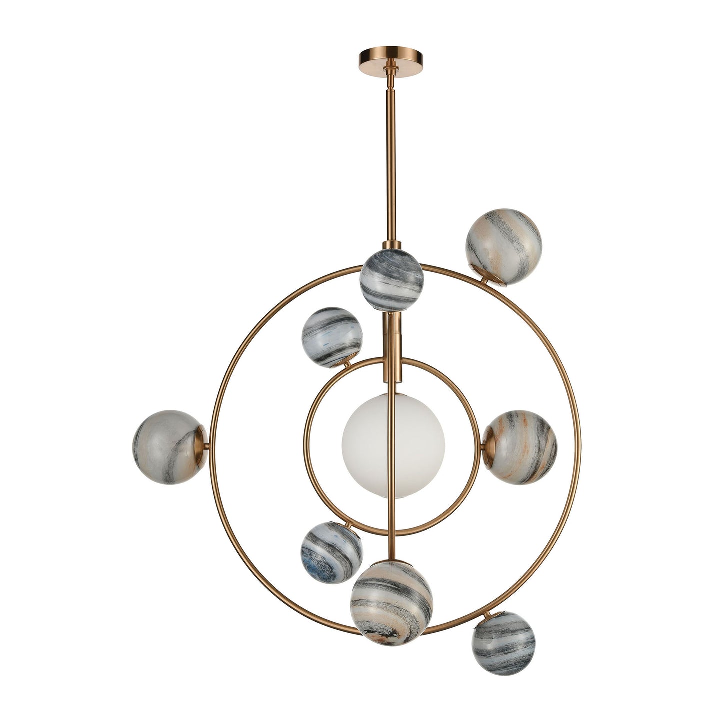 D4616 - Orbital 35'' Wide 10-Light Chandelier - Gray