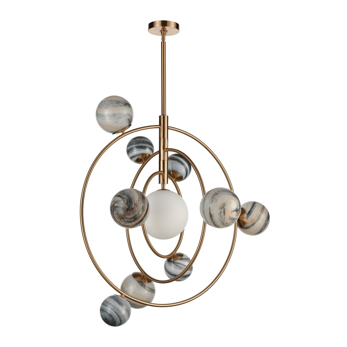 D4616 - Orbital 35'' Wide 10-Light Chandelier - Gray