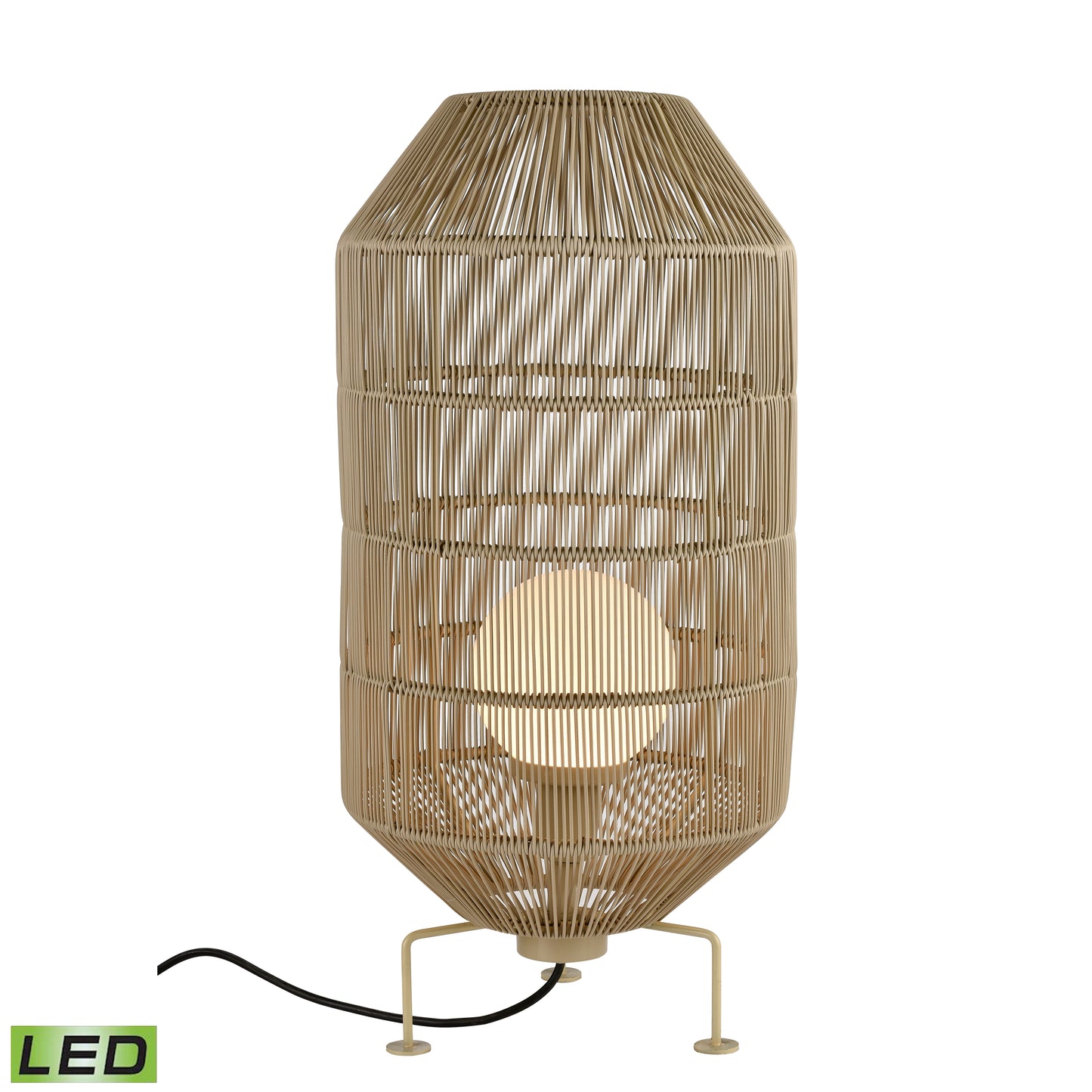 D4622-LED - Corsica 32'' High 1-Light Outdoor Floor Lamp - Beige - Includes LED Bulb