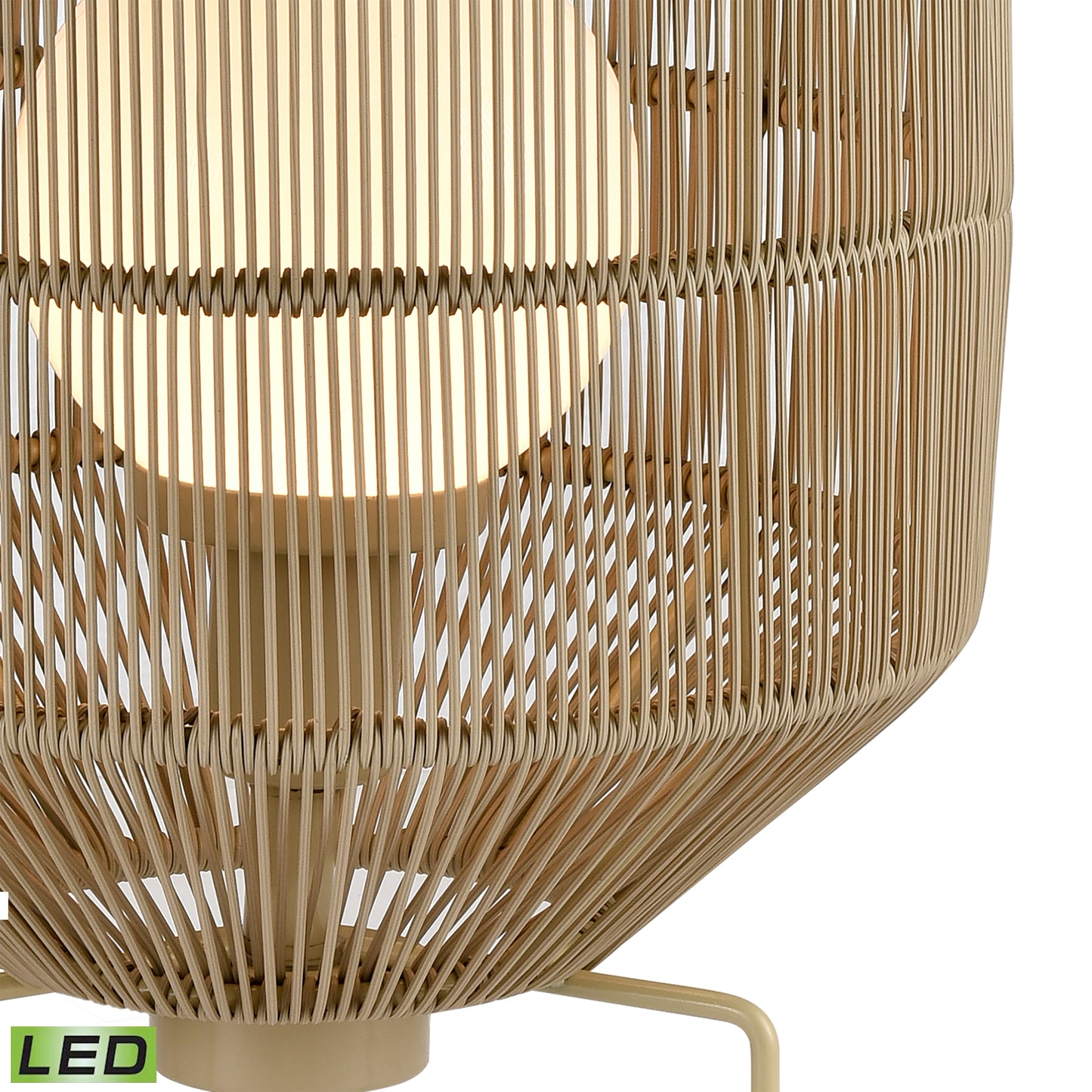 D4622-LED - Corsica 32'' High 1-Light Outdoor Floor Lamp - Beige - Includes LED Bulb