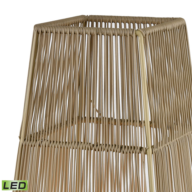 D4623-LED - Corsica 30'' High 1-Light Outdoor Floor Lamp - Beige - Includes LED Bulb