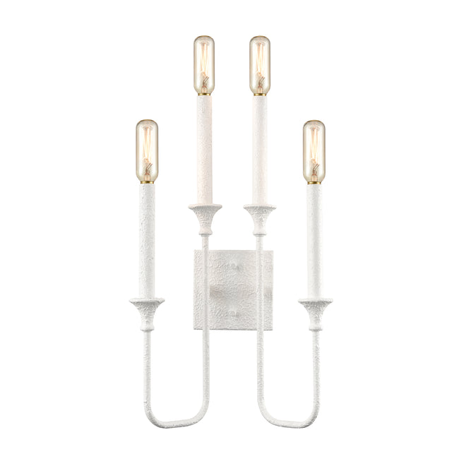 D4658 - Edward 33'' High 2-Light Sconce - Matte White