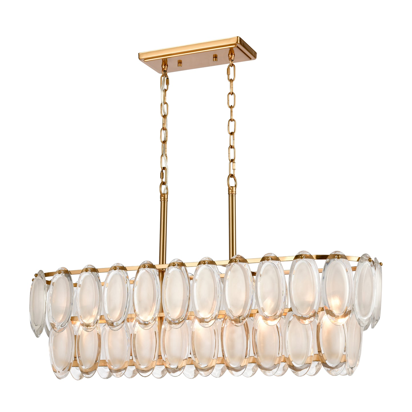 D4665 - Curiosity 32'' Wide 5-Light Linear Chandelier - Aged Brass