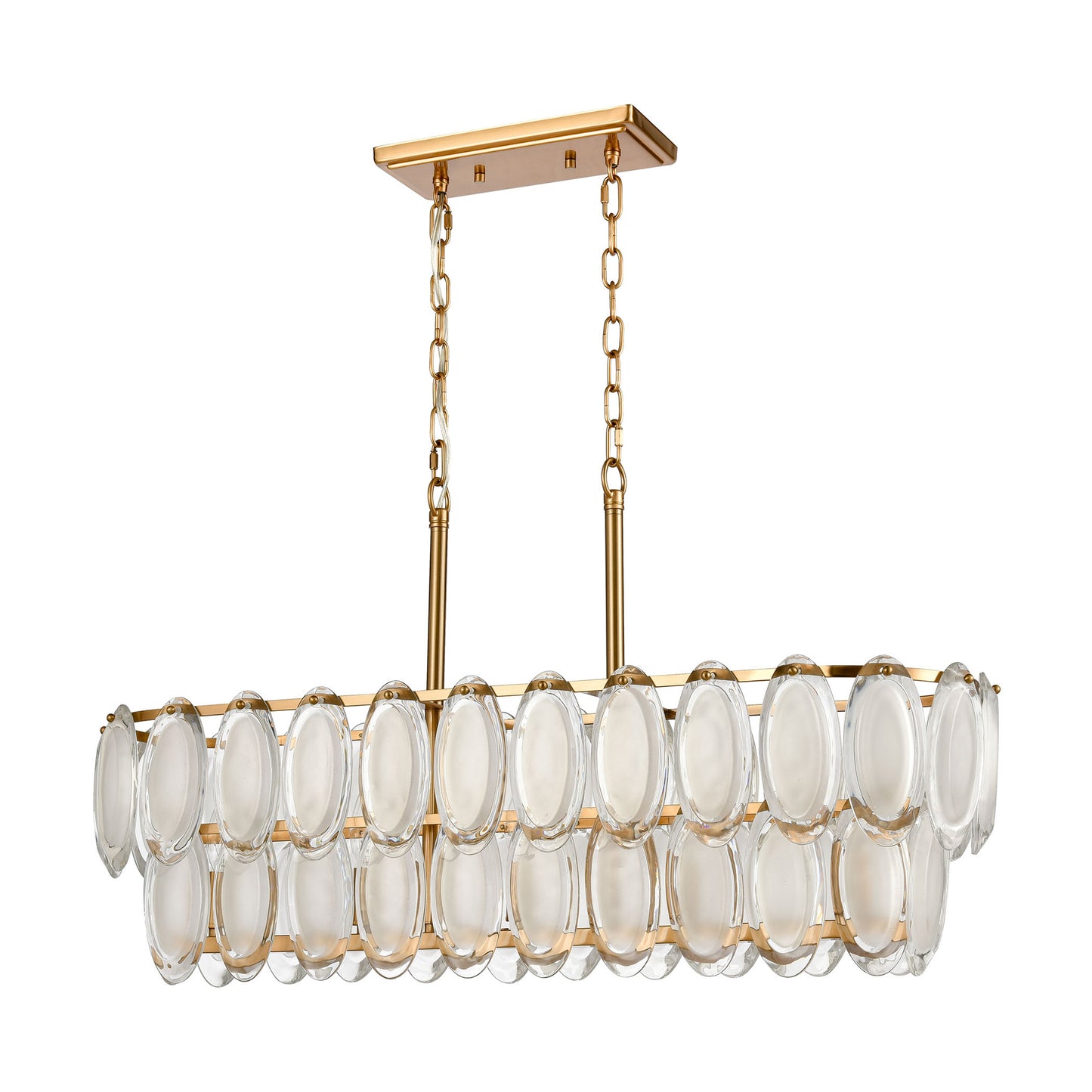 D4665 - Curiosity 32'' Wide 5-Light Linear Chandelier - Aged Brass