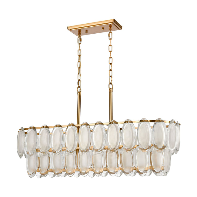 D4665 - Curiosity 32'' Wide 5-Light Linear Chandelier - Aged Brass