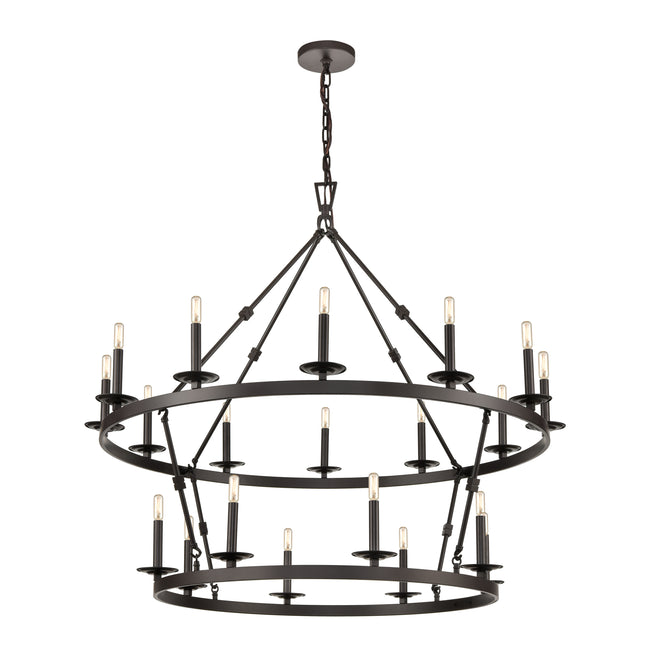 D4667 - Castle 47'' Wide 20-Light Chandelier - Oil Rubbed Bronze