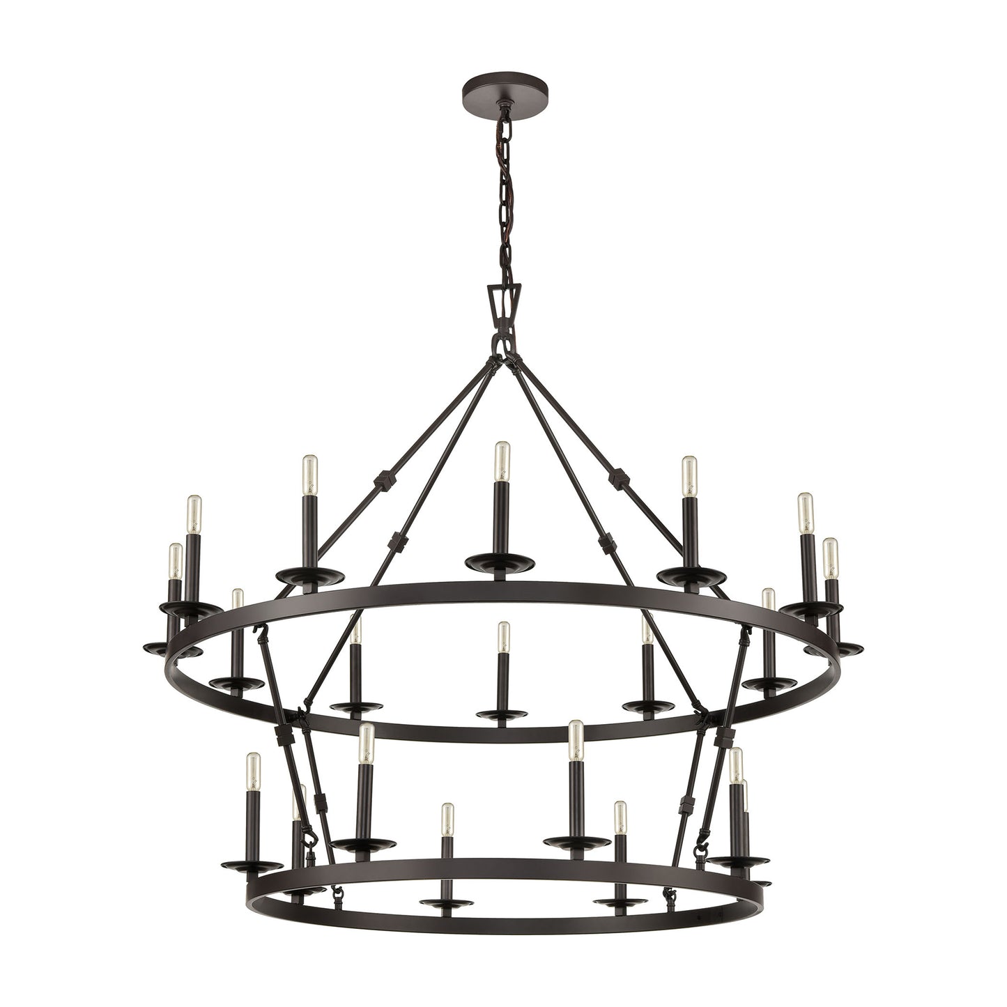 D4667 - Castle 47'' Wide 20-Light Chandelier - Oil Rubbed Bronze