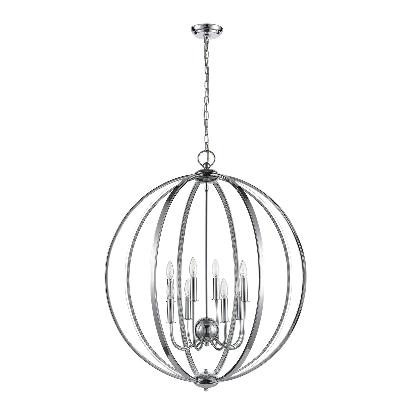 D4685 - Venue 32'' Wide 8-Light Pendant - Chrome