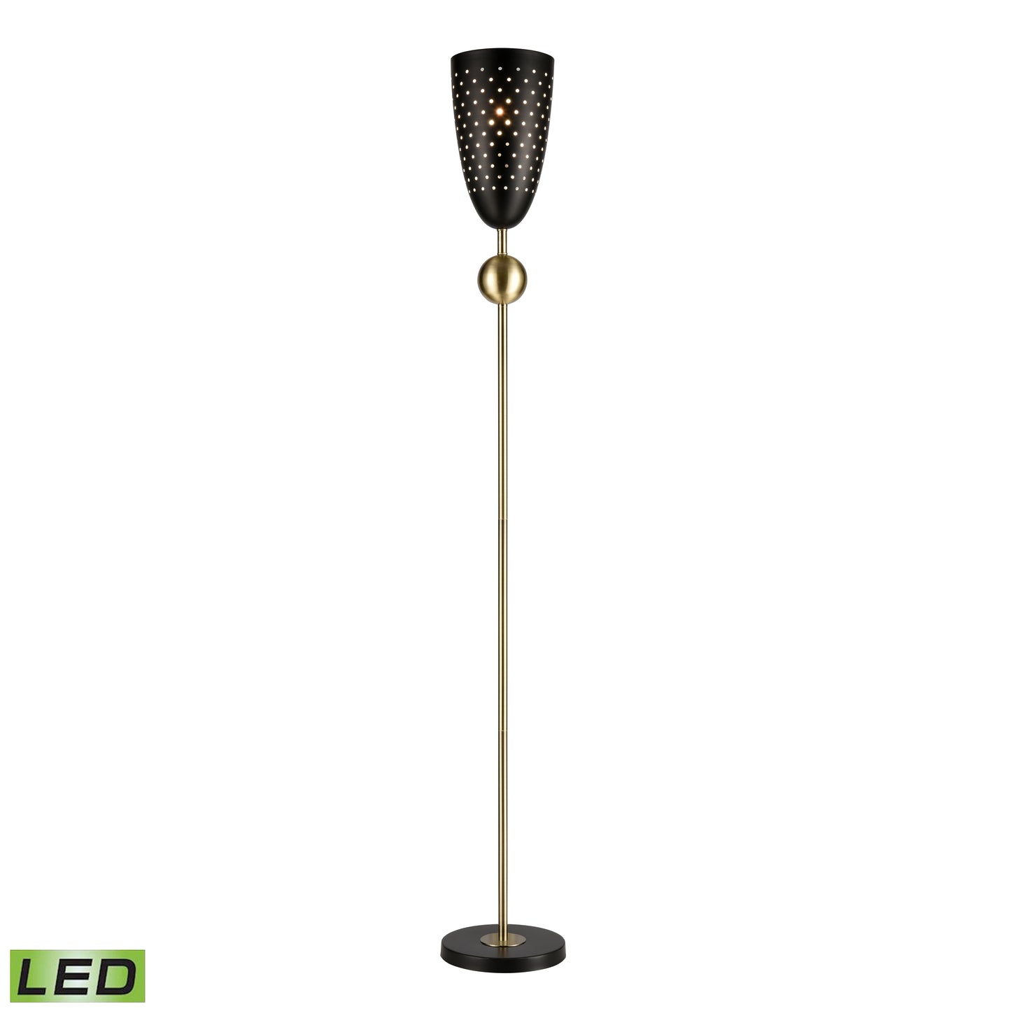 D4691-LED - Amulet 69.5'' High 1-Light Floor Lamp - Black - Includes LED Bulb