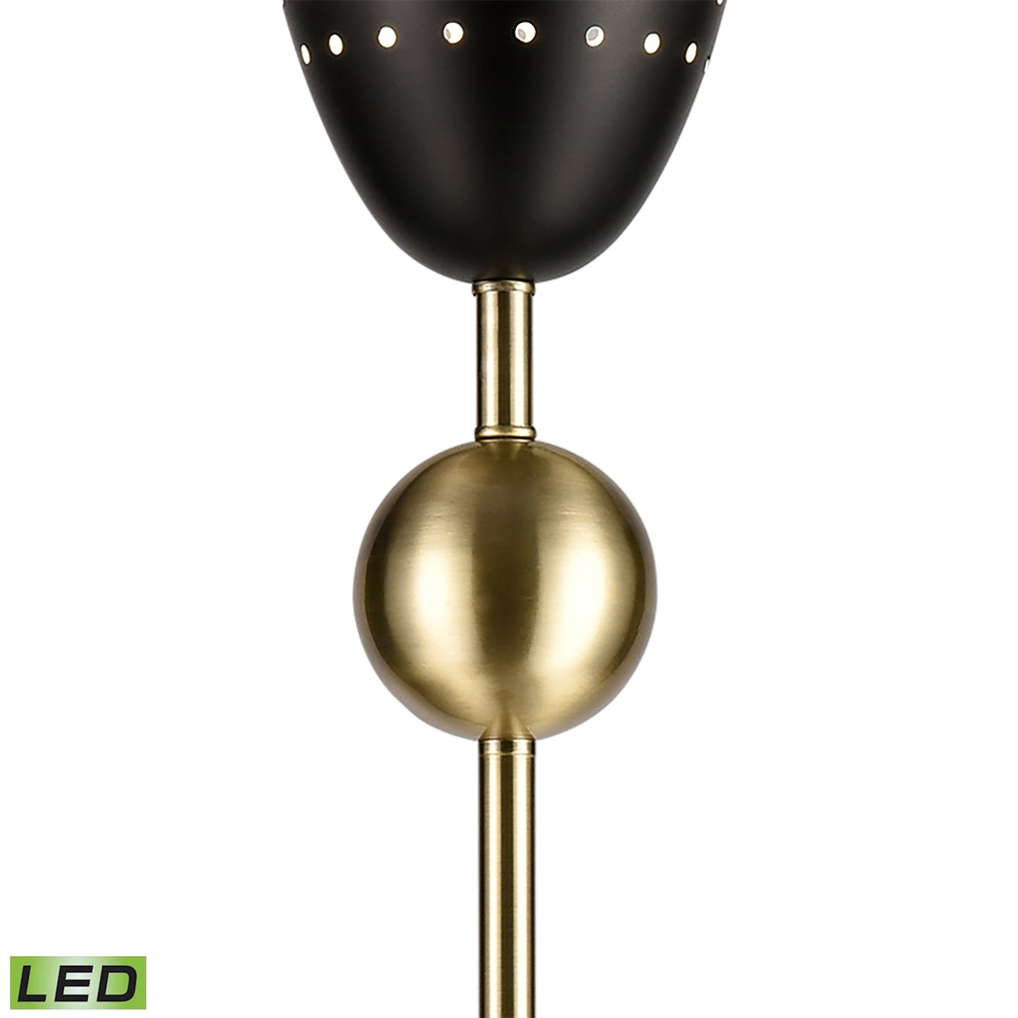 D4691-LED - Amulet 69.5'' High 1-Light Floor Lamp - Black - Includes LED Bulb