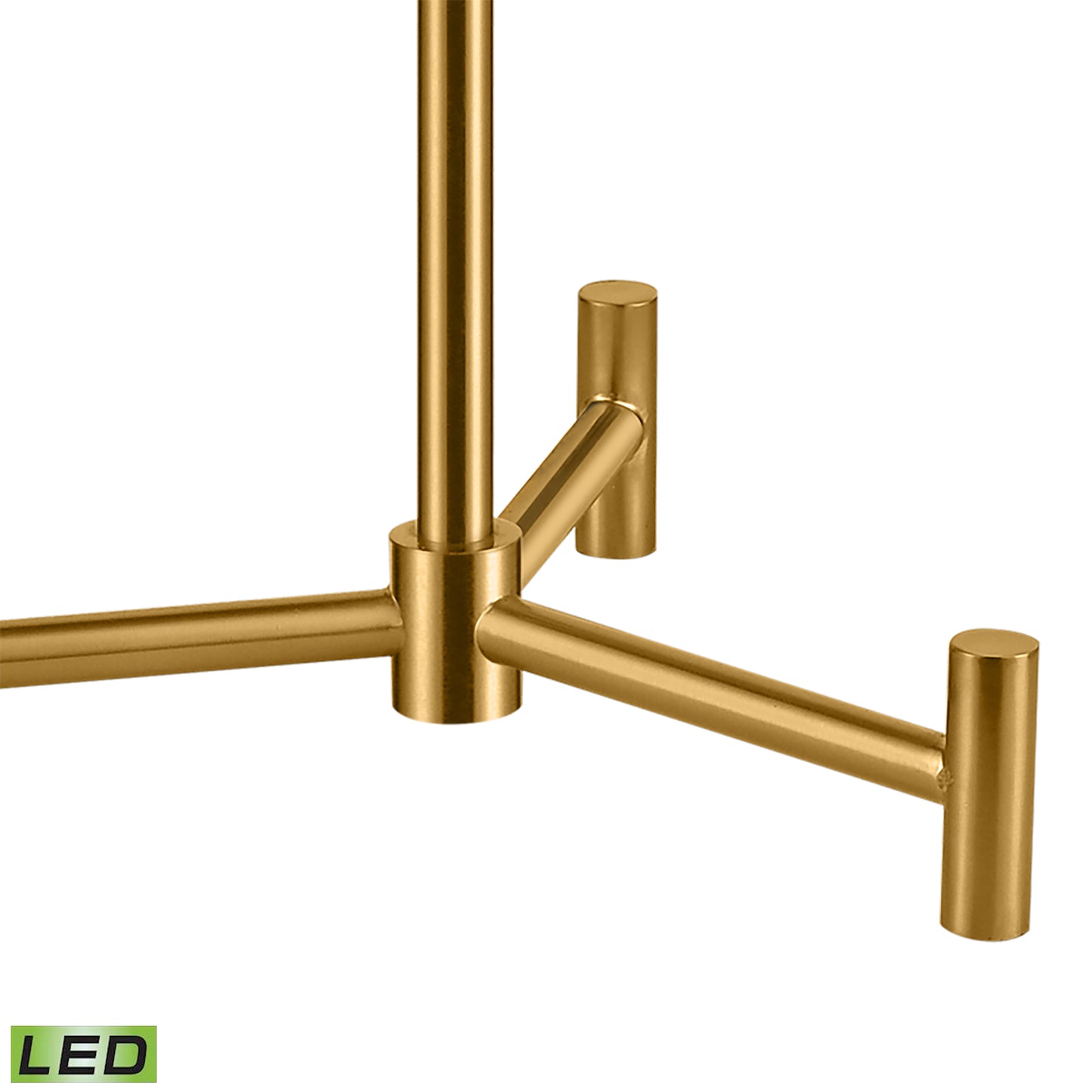 D4693-LED - Bittar 61.5'' High 2-Light Floor Lamp - Aged Brass - Includes LED Bulbs