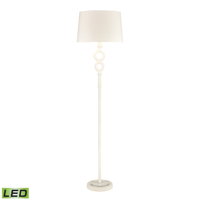 D4698-LED - Hammered Home 67'' High 1-Light Floor Lamp - Matte White - Includes LED Bulb