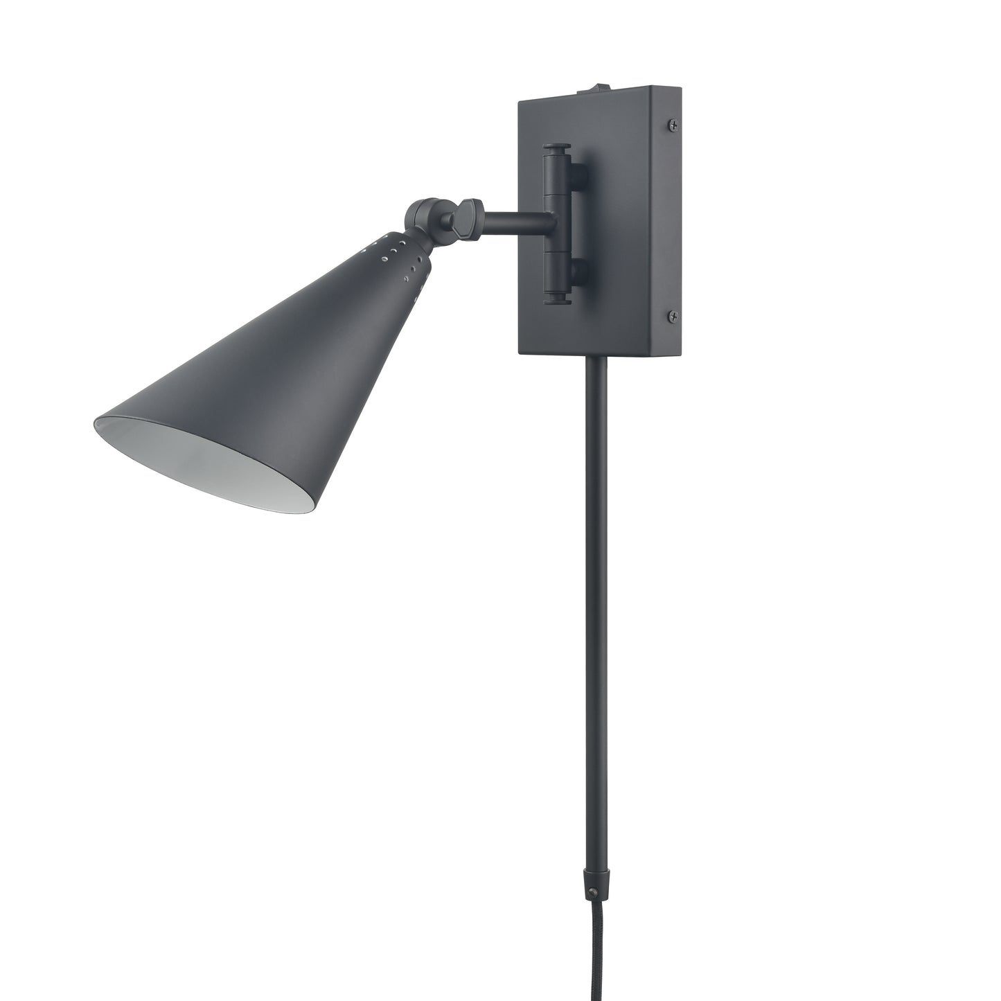 EC89221/1 - Whitmire 10.25'' High 1-Light Plug-In/Hardwire Sconce - Matte Black