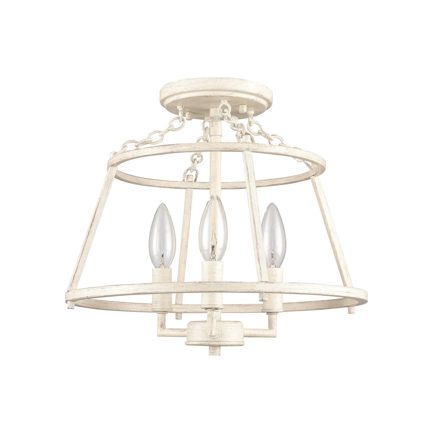 EC89683/3 - Joanie 13'' Wide 3-Light Semi Flush Mount - Antique White