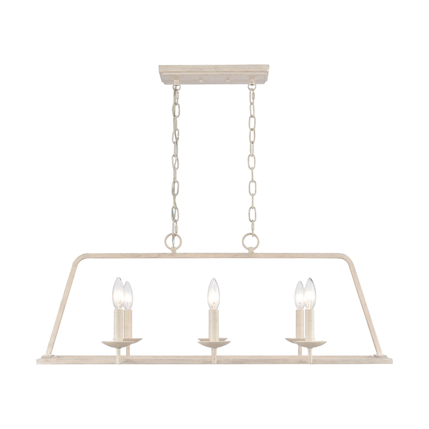 EC89685/6 - Joanie 34'' Wide 6-Light Linear Chandelier - Antique White