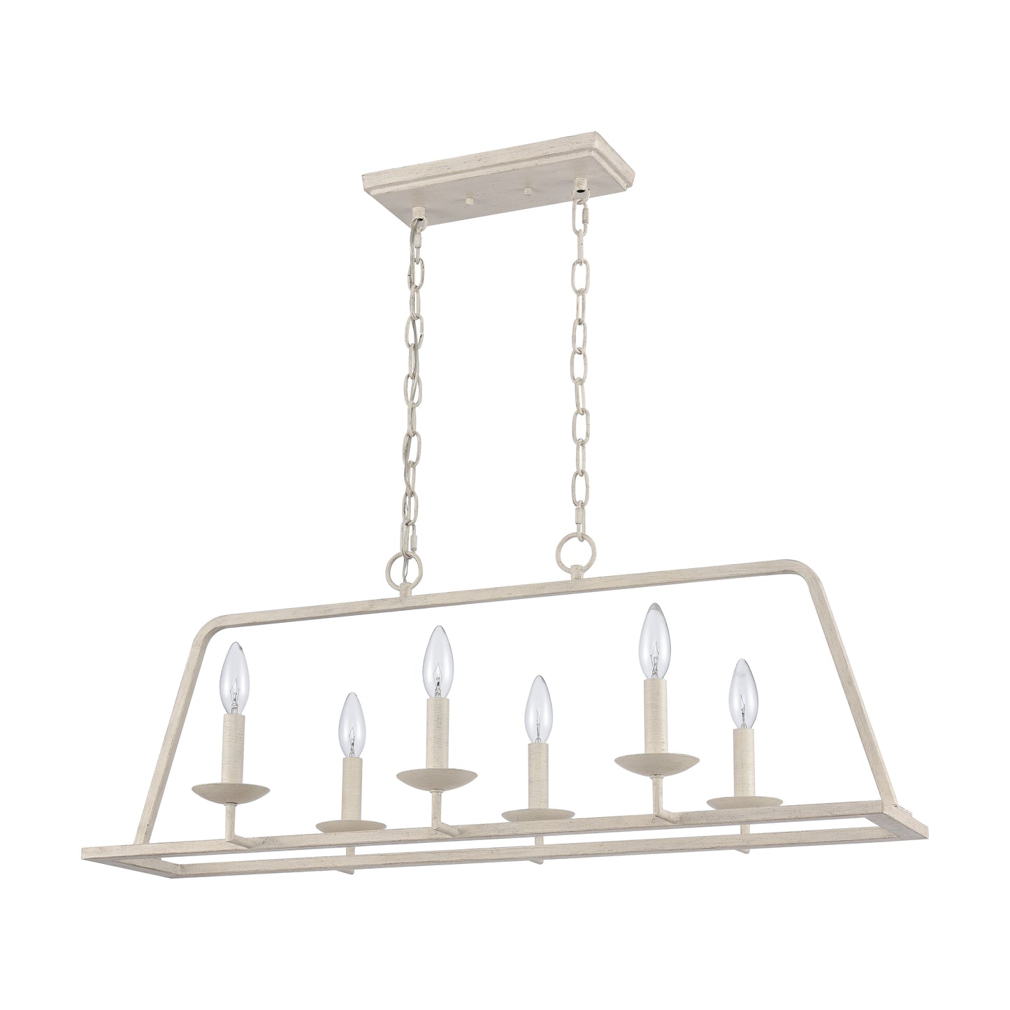 EC89685/6 - Joanie 34'' Wide 6-Light Linear Chandelier - Antique White