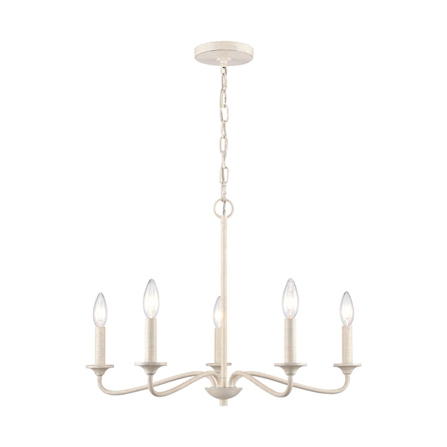 EC89686/5 - Quinn 24'' Wide 5-Light Chandelier - Antique White