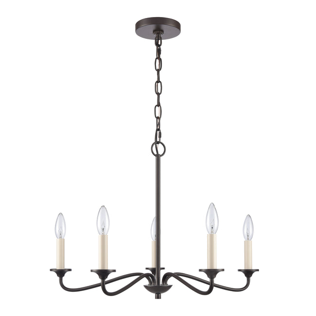 EC89687/5 - Quinn 24'' Wide 5-Light Chandelier - Old Bronze