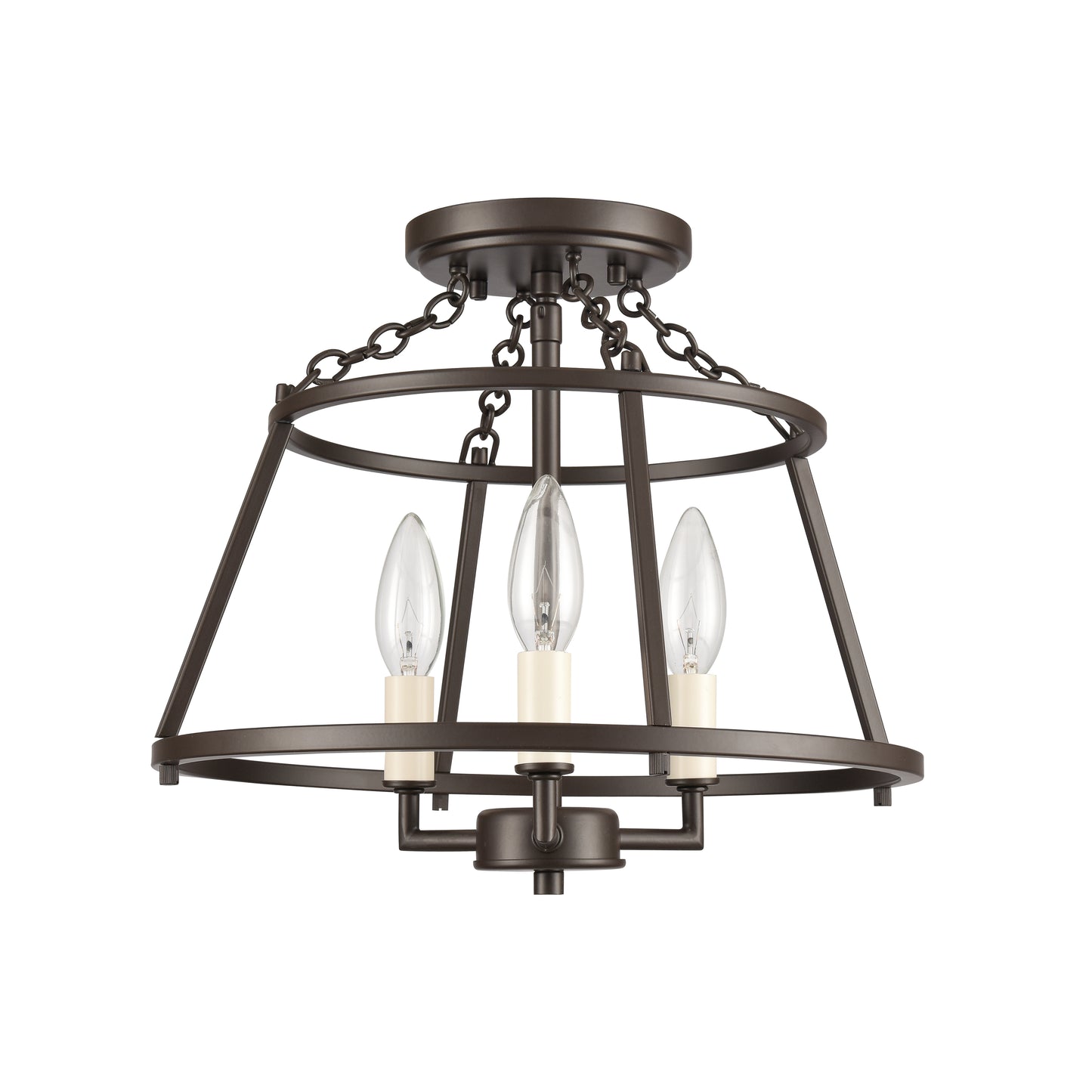 EC89693/3 - Joanie 13'' Wide 3-Light Semi Flush Mount - Old Bronze