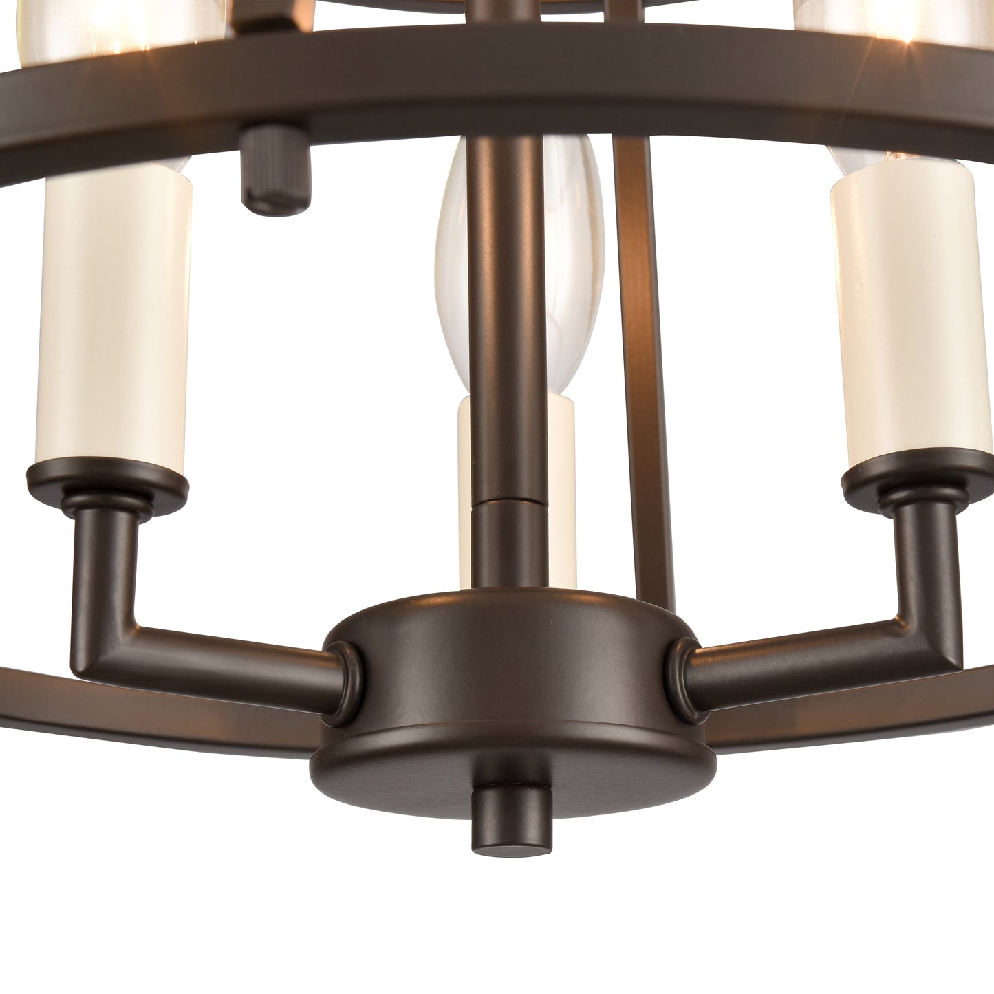 EC89693/3 - Joanie 13'' Wide 3-Light Semi Flush Mount - Old Bronze