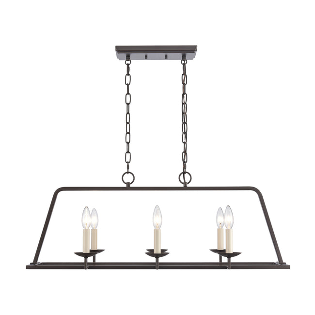 EC89695/6 - Joanie 34'' Wide 6-Light Linear Chandelier - Old Bronze