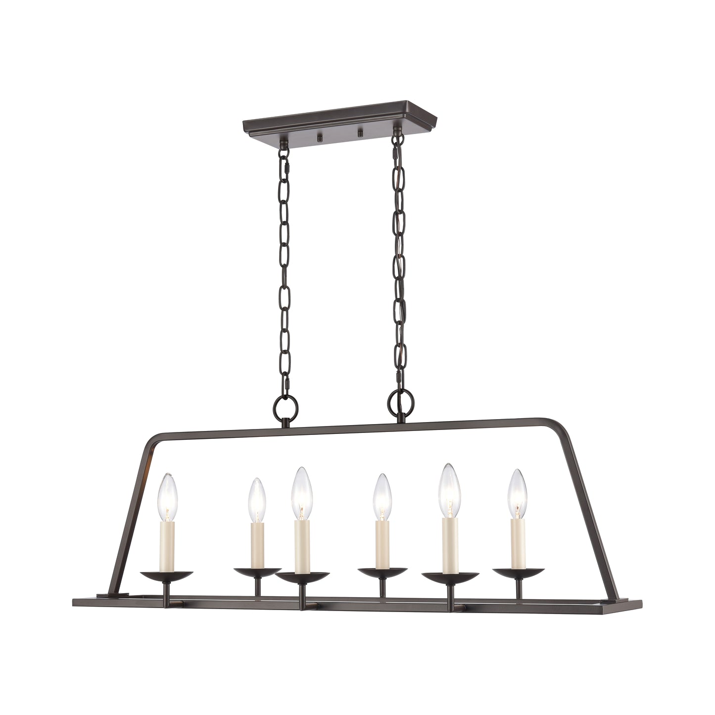 EC89695/6 - Joanie 34'' Wide 6-Light Linear Chandelier - Old Bronze