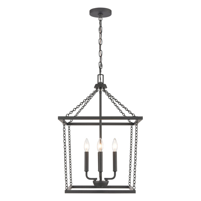 EC89804/4 - Emmett 17'' Wide 4-Light Pendant - Matte Black