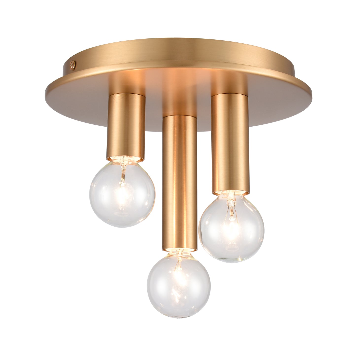 EC89853/3 - Pepper 8'' Wide 3-Light Flush Mount - Brushed Gold