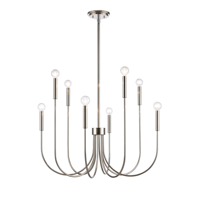 EC89895/8 - Ulla 28'' Wide 8-Light Chandelier - Polished Nickel