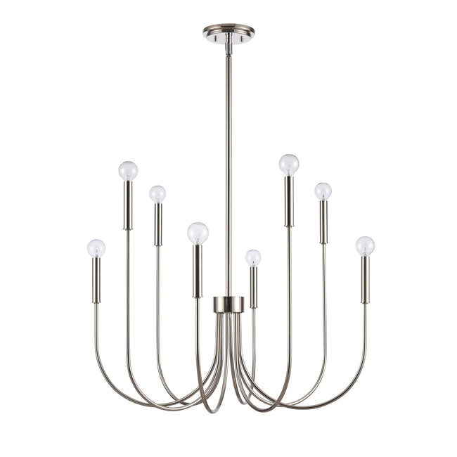 EC89895/8 - Ulla 28'' Wide 8-Light Chandelier - Polished Nickel