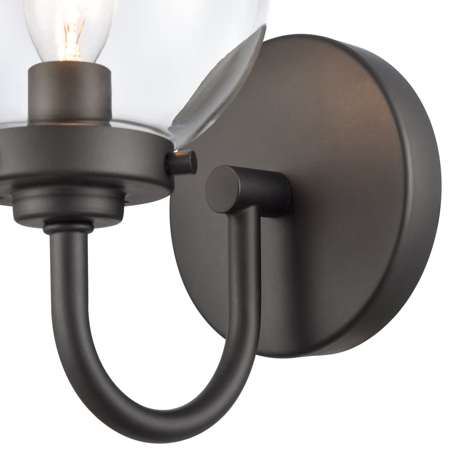 EC89930/1 - Fairbanks 8.5'' High 1-Light Sconce - Matte Black with Clear