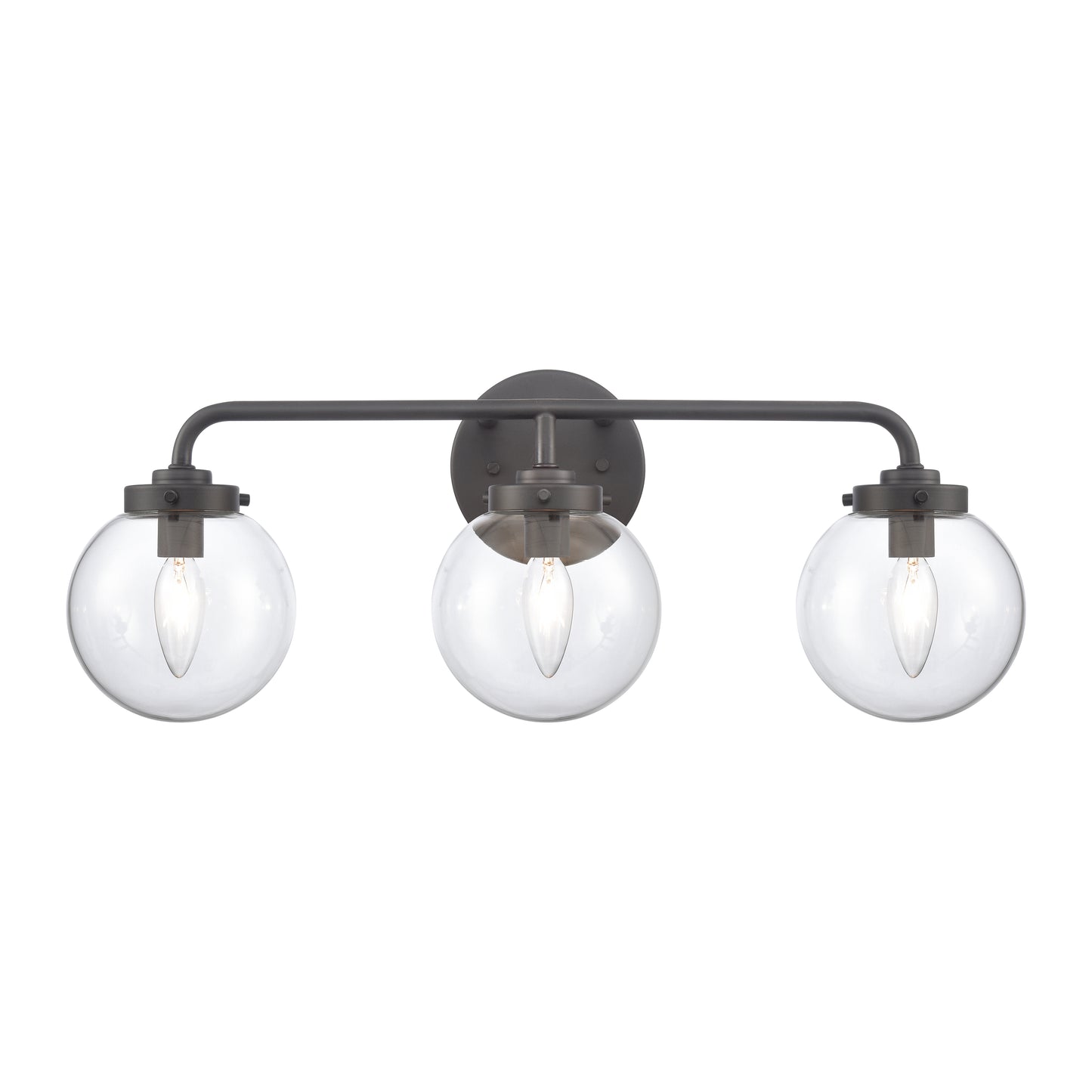 EC89934/3 - Fairbanks 22.75'' Wide 3-Light Vanity Light - Matte Black and Clear