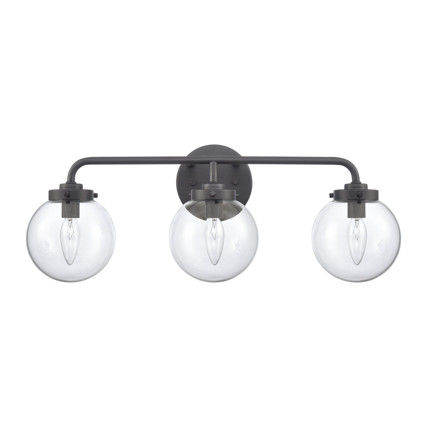 EC89934/3 - Fairbanks 22.75'' Wide 3-Light Vanity Light - Matte Black and Clear