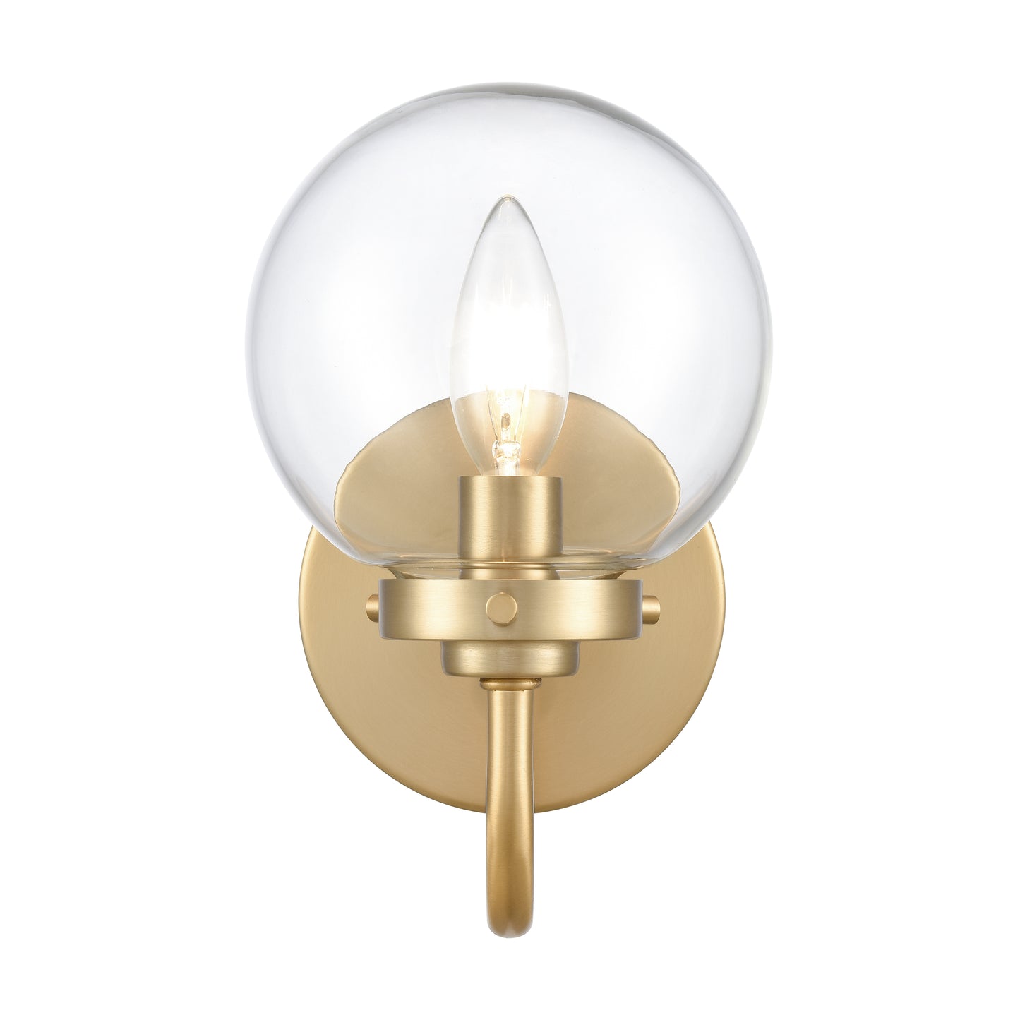 EC89940/1 - Fairbanks 8.5'' High 1-Light Sconce - Brushed Gold and Clear