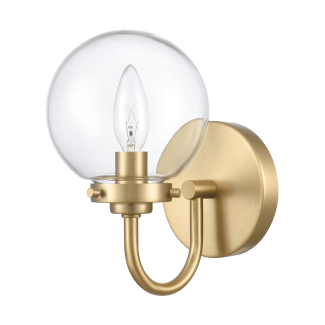 EC89940/1 - Fairbanks 8.5'' High 1-Light Sconce - Brushed Gold and Clear