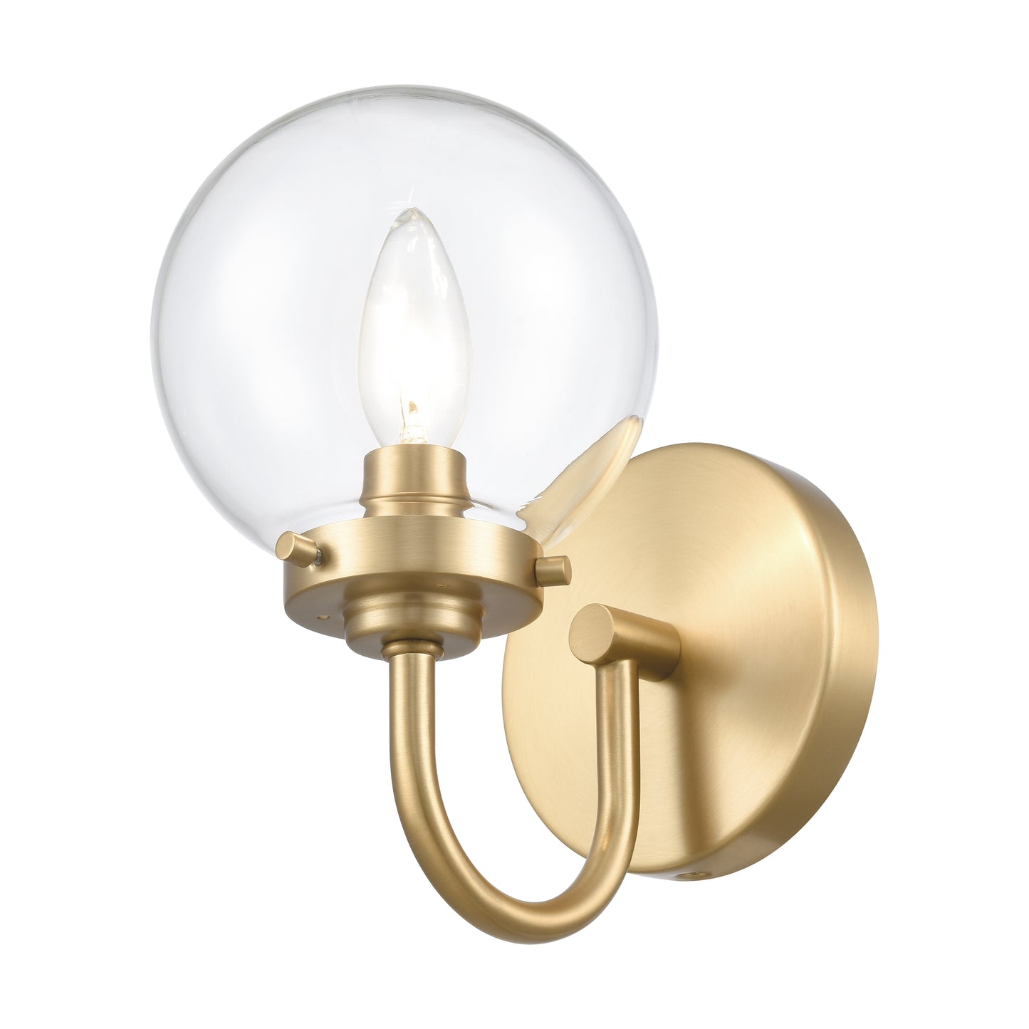 EC89940/1 - Fairbanks 8.5'' High 1-Light Sconce - Brushed Gold and Clear