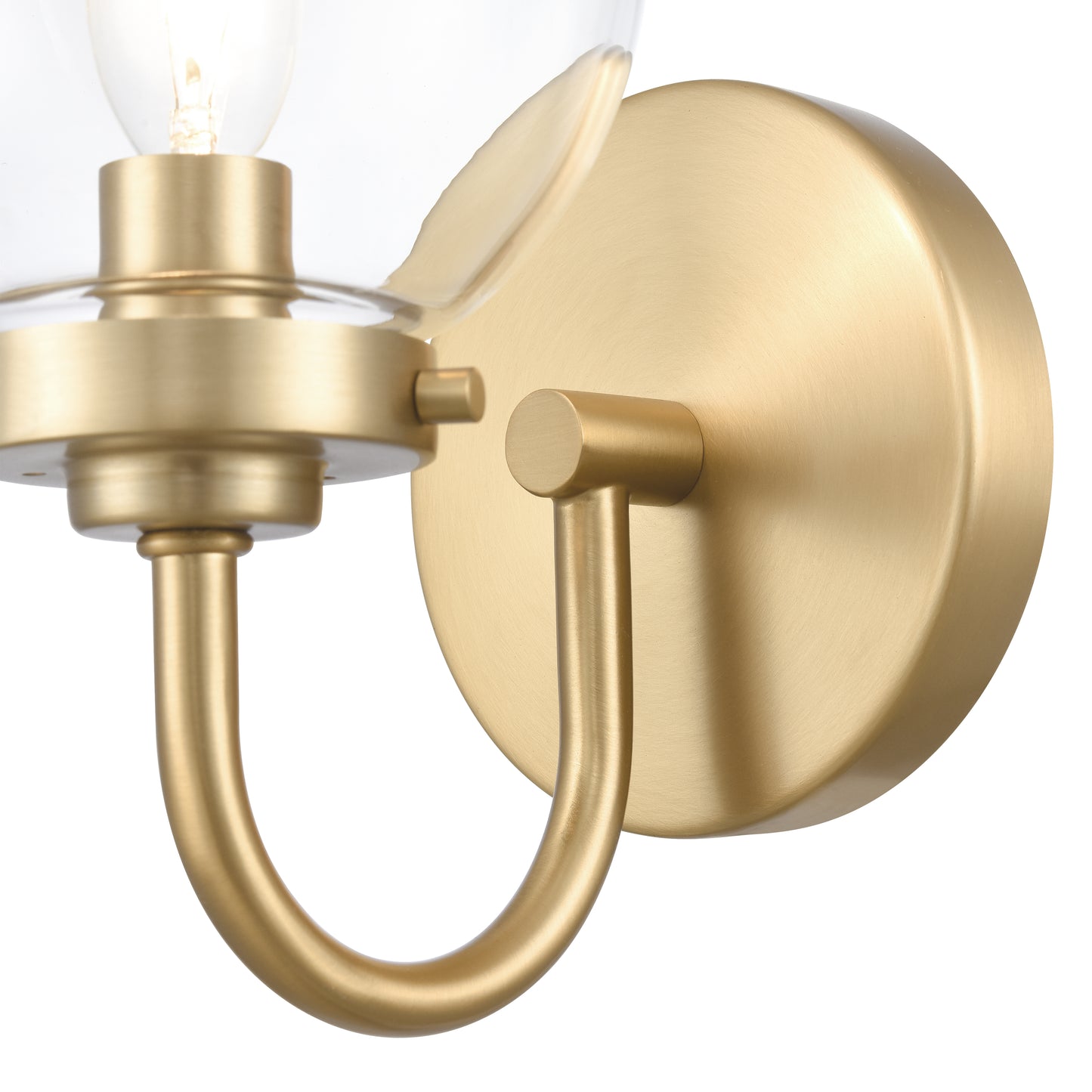 EC89940/1 - Fairbanks 8.5'' High 1-Light Sconce - Brushed Gold and Clear