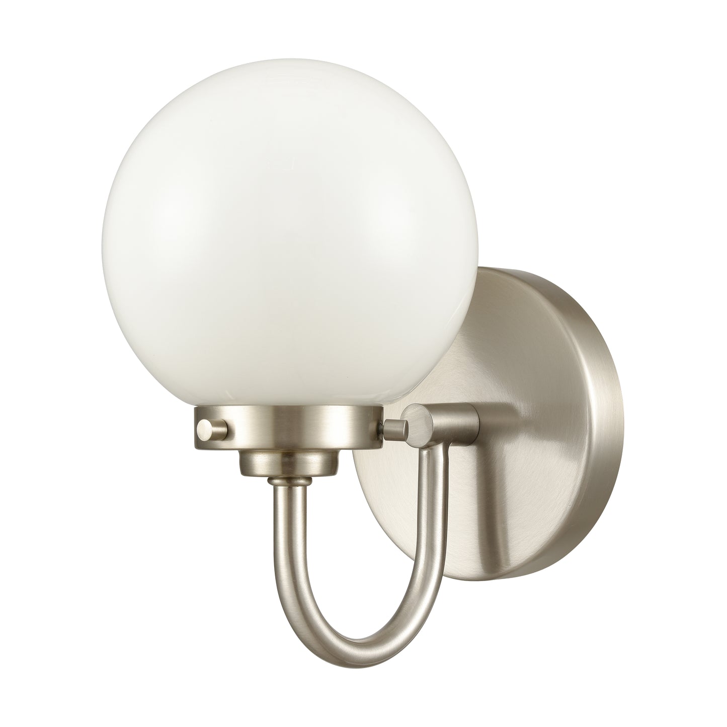 EC89980/1 - Fairbanks 8.5'' High 1-Light Sconce - Brushed Nickel and Opal