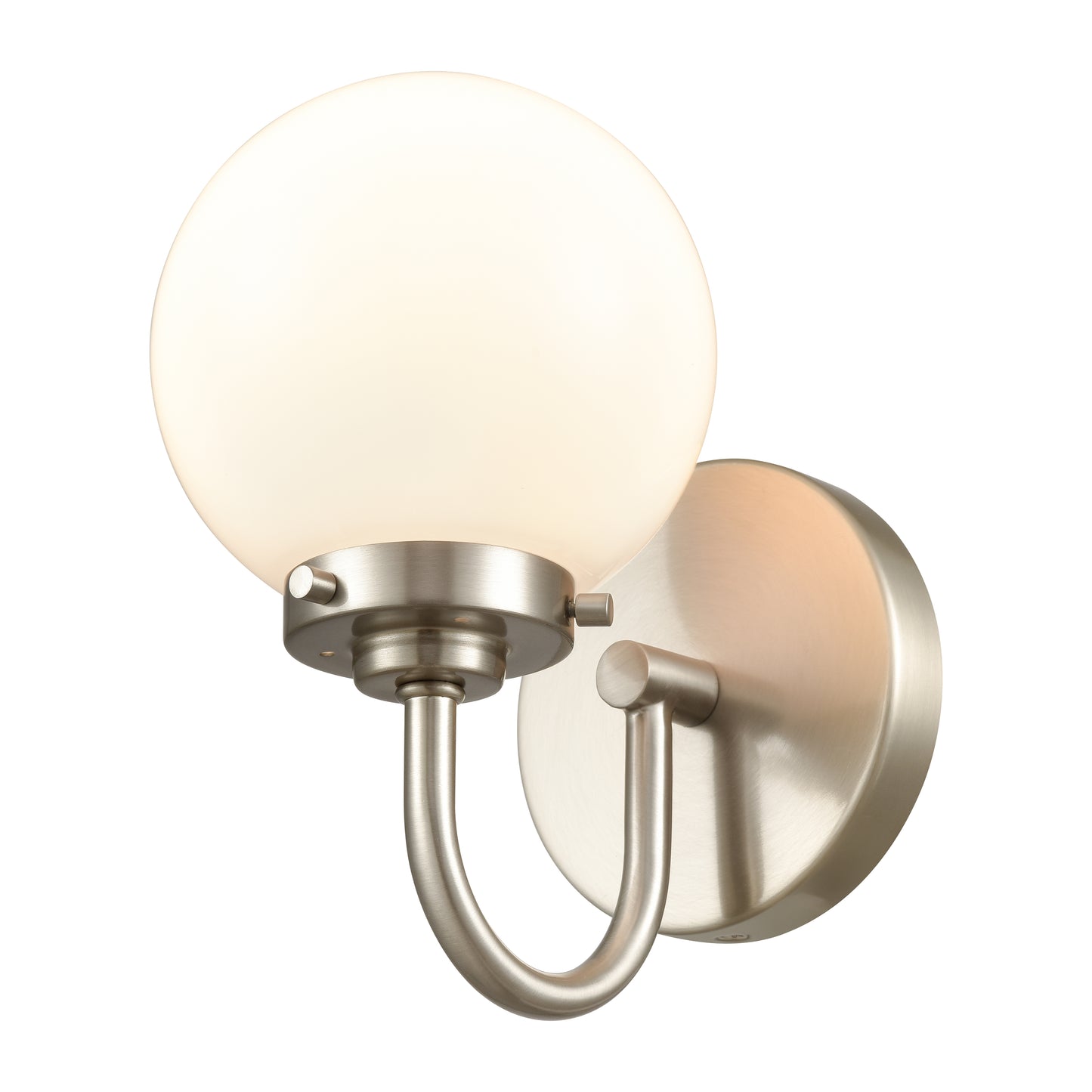 EC89980/1 - Fairbanks 8.5'' High 1-Light Sconce - Brushed Nickel and Opal