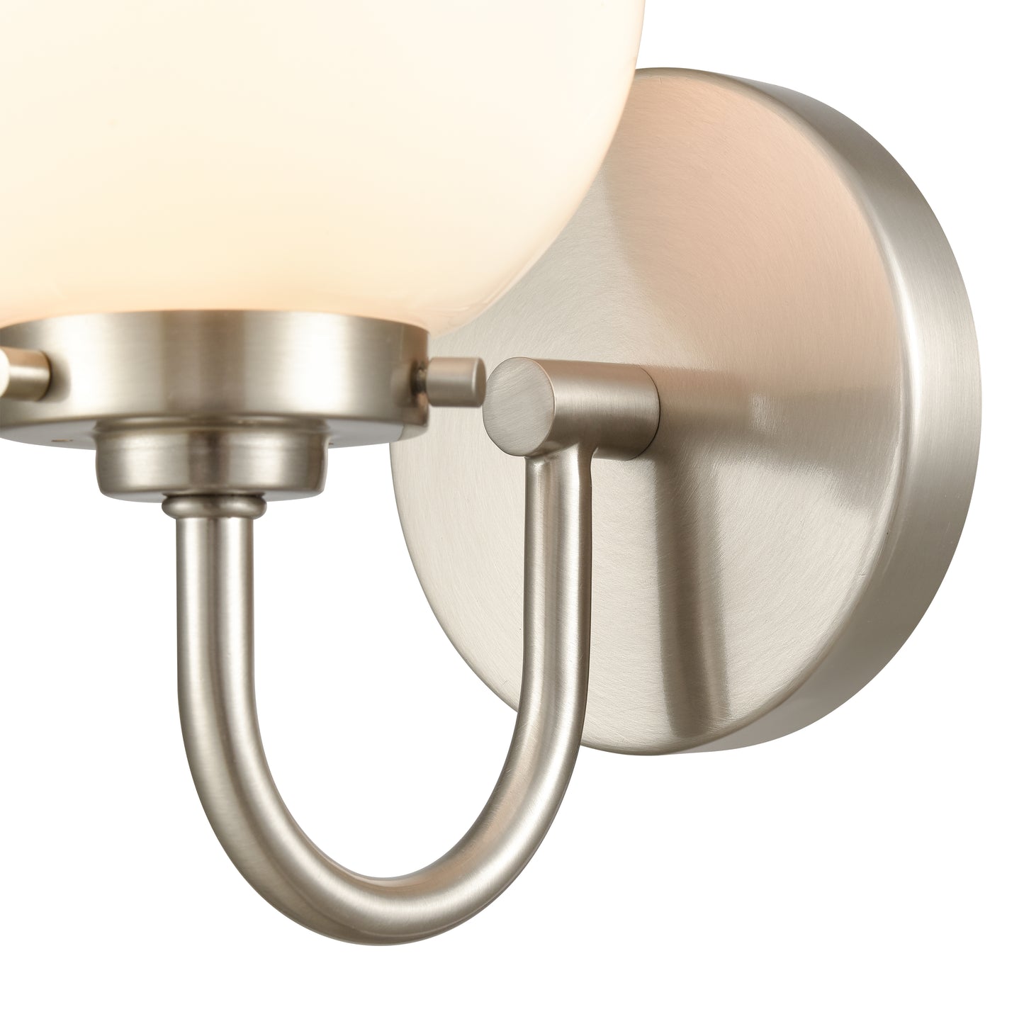 EC89980/1 - Fairbanks 8.5'' High 1-Light Sconce - Brushed Nickel and Opal