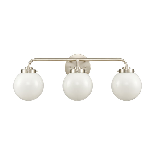 EC89984/3 - Fairbanks 22.75'' Wide 3-Light Vanity Light - Brushed Nickel and Opal