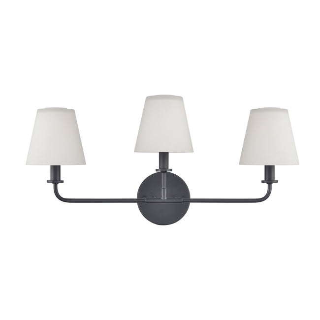 EC90034/3 - Minerva 24'' Wide 3-Light Vanity Light - Matte Black