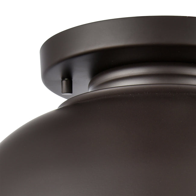 EN130136 - Cedar Park 13'' Wide 1-Light Outdoor Flush Mount - Oil Rubbed Bronze