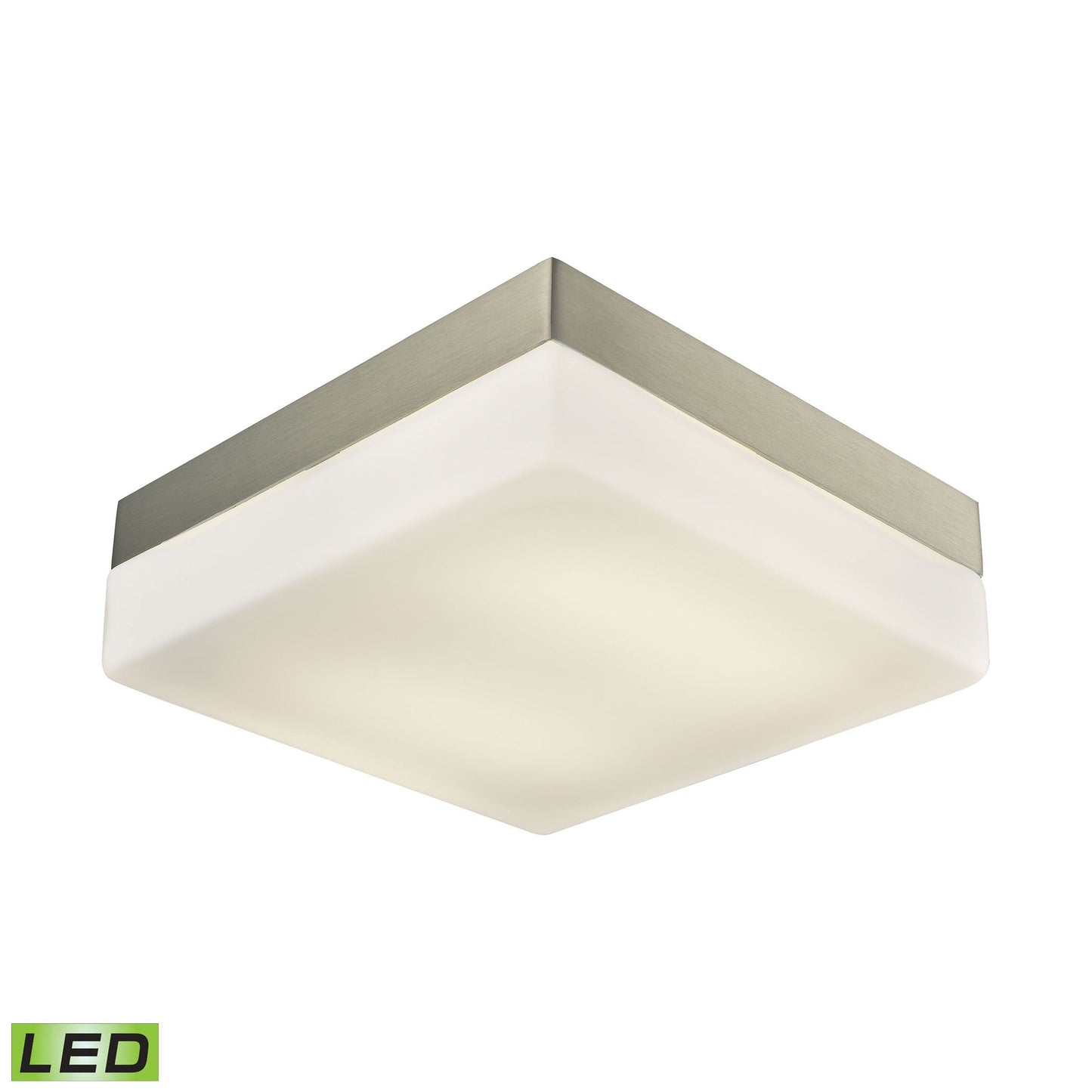 FML2030-10-16M - Wyngate 2-Light Square Integrated LED Flush Mount in Satin Nickel with Opal Glass -